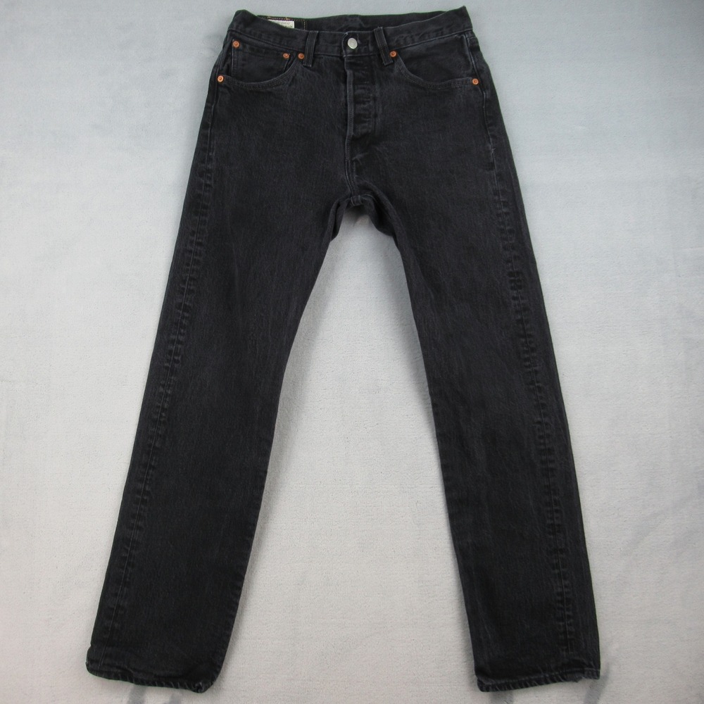 Levis Premium 501 93 Straight Leg Jeans Mens 31x32 Black Denim 79830-0026